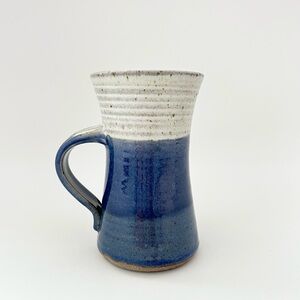 NEW Handmade Studio Pottery Ceramic Mug Blue Gray Organic Rustic Minimalist